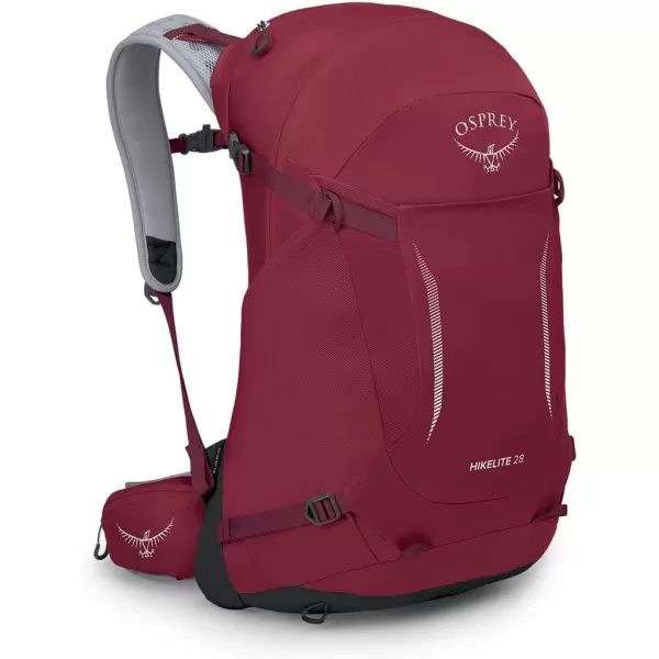 imageOsprey Hikelite 28L Unisex Hiking Backpack Black MediumLargeSangria Red