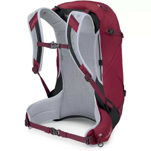imageOsprey Hikelite 28L Unisex Hiking Backpack Black MediumLargeSangria Red