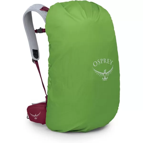 imageOsprey Hikelite 28L Unisex Hiking Backpack Black MediumLargeSangria Red
