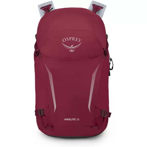imageOsprey Hikelite 28L Unisex Hiking Backpack Black MediumLargeSangria Red