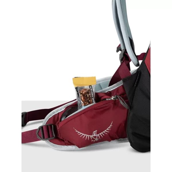 imageOsprey Hikelite 28L Unisex Hiking Backpack Black MediumLargeSangria Red