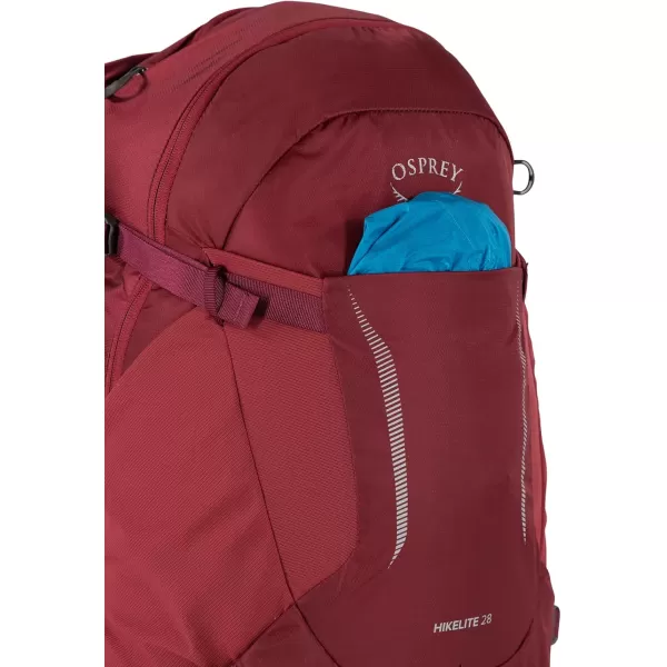 imageOsprey Hikelite 28L Unisex Hiking Backpack Black MediumLargeSangria Red