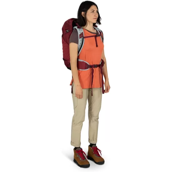 imageOsprey Hikelite 28L Unisex Hiking Backpack Black MediumLargeSangria Red