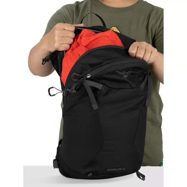 imageOsprey Sportlite 15L Unisex Hiking Backpack Blue SkyPine Leaf Green