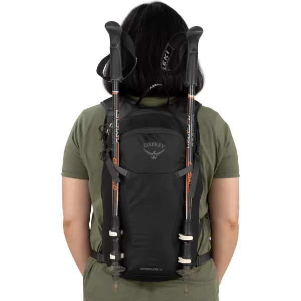 imageOsprey Sportlite 15L Unisex Hiking Backpack Blue SkyPine Leaf Green