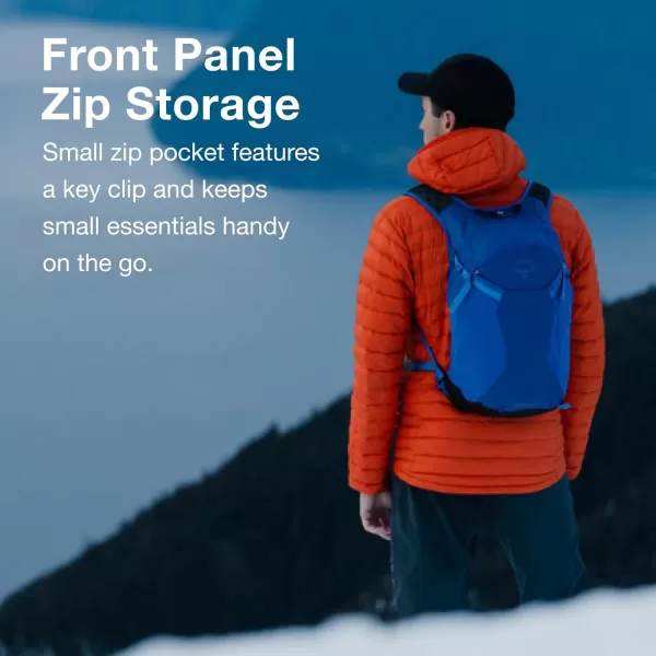imageOsprey Sportlite 15L Unisex Hiking Backpack Blue SkyPine Leaf Green