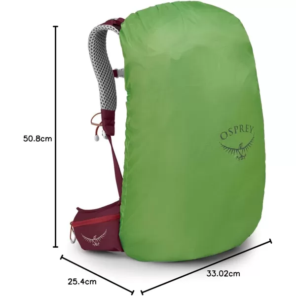 imageOsprey Stratos 34L Mens Hiking Backpack Tunnel Vision GreyPoinsettia Red