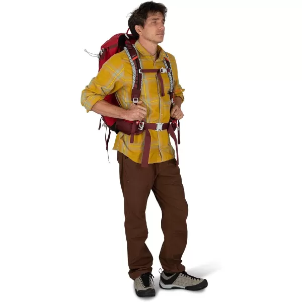 imageOsprey Stratos 34L Mens Hiking Backpack Tunnel Vision GreyPoinsettia Red