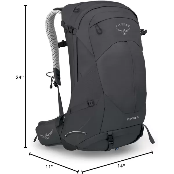 imageOsprey Stratos 34L Mens Hiking Backpack Tunnel Vision GreyTunnel Vision Grey