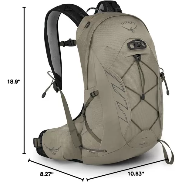 imageOsprey Talon 11L Mens Hiking Backpack with Hipbelt Green BeltBlack SMSawdustEarl Grey