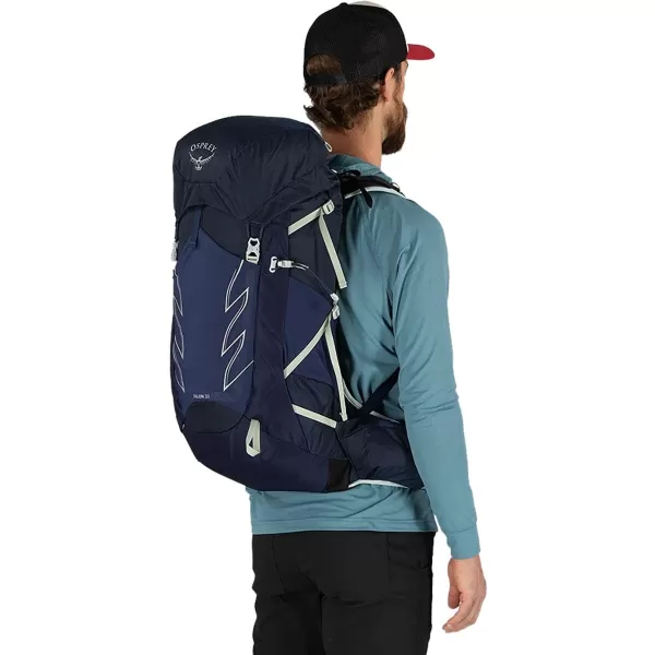 imageOsprey Talon 33L Mens Hiking Backpack with Hipbelt Eclipse Grey SMCeramic Blue