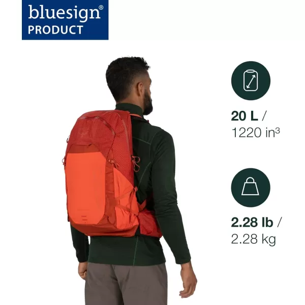 imageOsprey Talon Pro 20L Mens Hiking Backpack with Hipbelt Silver LiningMars Orange