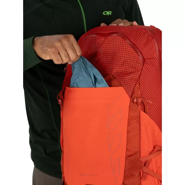 imageOsprey Talon Pro 20L Mens Hiking Backpack with Hipbelt Silver LiningMars Orange
