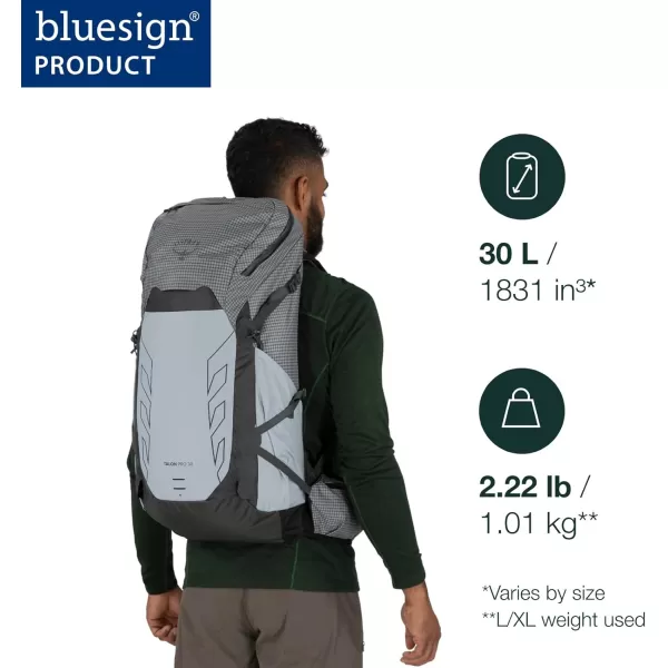 imageOsprey Talon Pro 30L Mens Hiking Backpack with Hipbelt Silver LiningSilver Lining