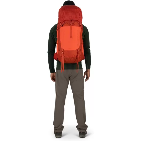 imageOsprey Talon Pro 40L Mens Hiking Backpack with Hipbelt Mars Orange SMSilver Lining