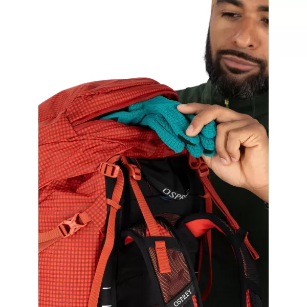 imageOsprey Talon Pro 40L Mens Hiking Backpack with Hipbelt Mars Orange SMSilver Lining