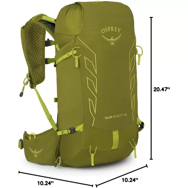 imageOsprey Talon Velocity 20L Mens Hiking Backpack Dark CharcoalTumbleweed LXLMatcha GreenLemongrass