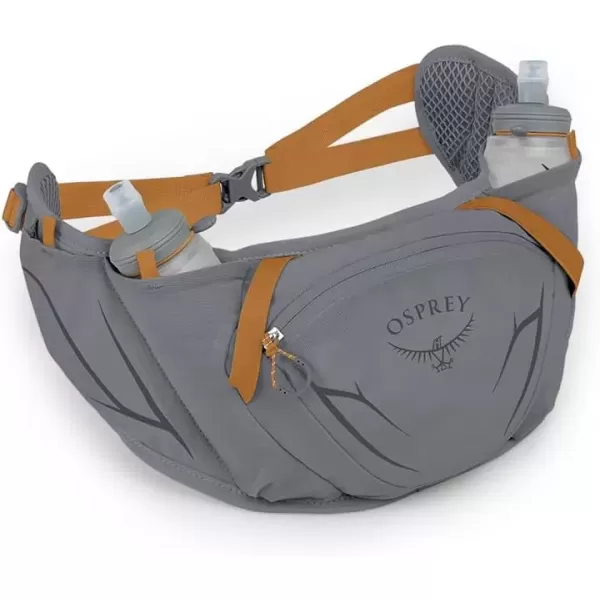 imageOsprey Duro Dyna Hydration Waist Pack with Hydraulics Soft Flasks for RunningPhantom GreyToffee Orange