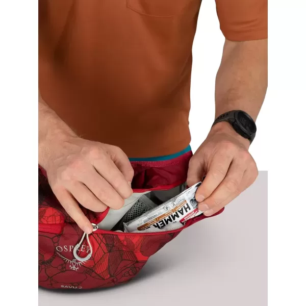 imageOsprey Savu 2L Unisex Lumbar Biking Hydration Pack BlackClaret Red