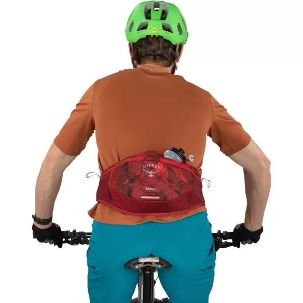 imageOsprey Savu 2L Unisex Lumbar Biking Hydration Pack BlackClaret Red