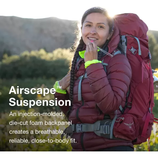 imageOsprey Ariel 55L Womens Backpacking Backpack Black WXSSCeramic Blue