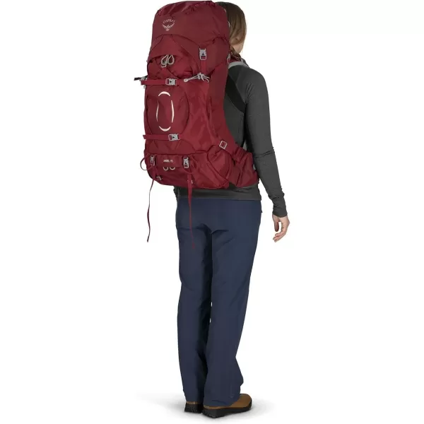 imageOsprey Ariel 55L Womens Backpacking Backpack Black WXSSClaret Red