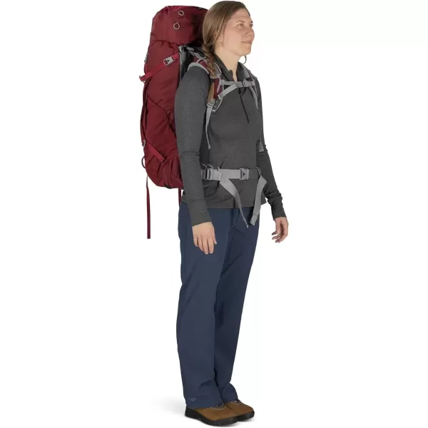 imageOsprey Ariel 55L Womens Backpacking Backpack Black WXSSClaret Red