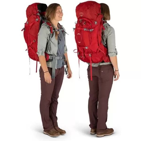 imageOsprey Ariel Plus 60 Womens Backpacking Backpack  Prior SeasonCarnelian Red