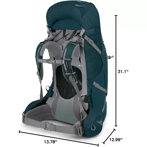 imageOsprey Ariel Plus 60 Womens Backpacking Backpack  Prior SeasonNight Jungle Blue