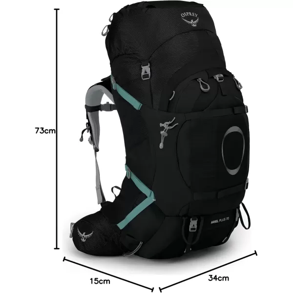 imageOsprey Ariel Plus 70 Womens Backpacking BackpackBlack