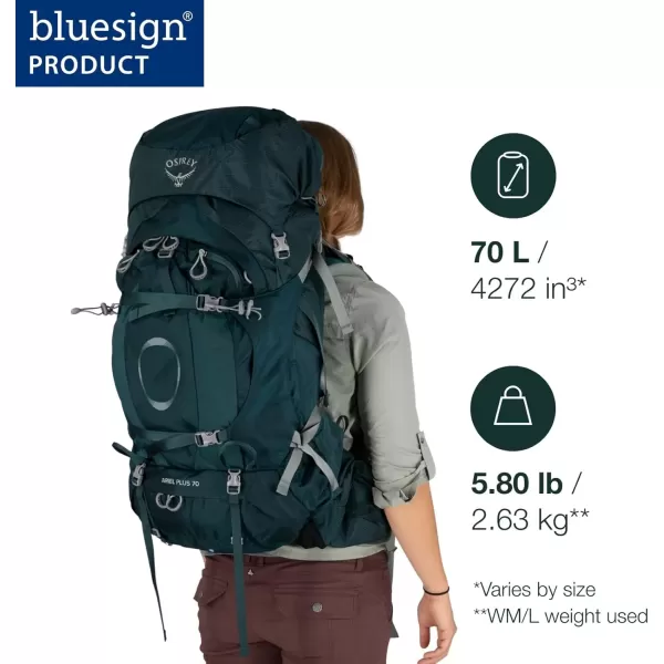 imageOsprey Ariel Plus 70 Womens Backpacking BackpackBlack