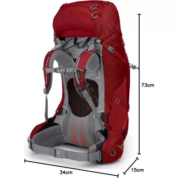 imageOsprey Ariel Plus 70 Womens Backpacking BackpackCarnelian Red