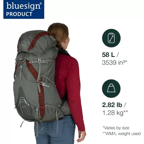 imageOsprey Eja 58 Womens Ultralight Backpacking BackpackDeep Teal
