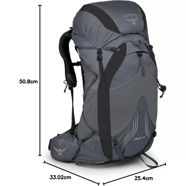 imageOsprey Exos 38 Mens Ultralight Backpacking BackpackTungsten Grey