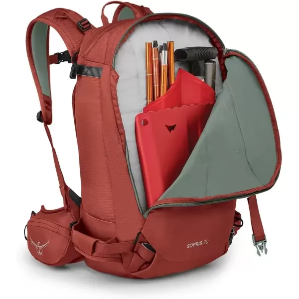 imageOsprey Sopris Pro 30L Womens Ski and Snowboard Backpack with E2 Airbag System Red MountainEmberglow Orange