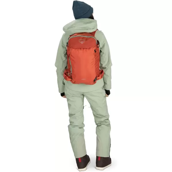 imageOsprey Sopris Pro 30L Womens Ski and Snowboard Backpack with E2 Airbag System Red MountainEmberglow Orange