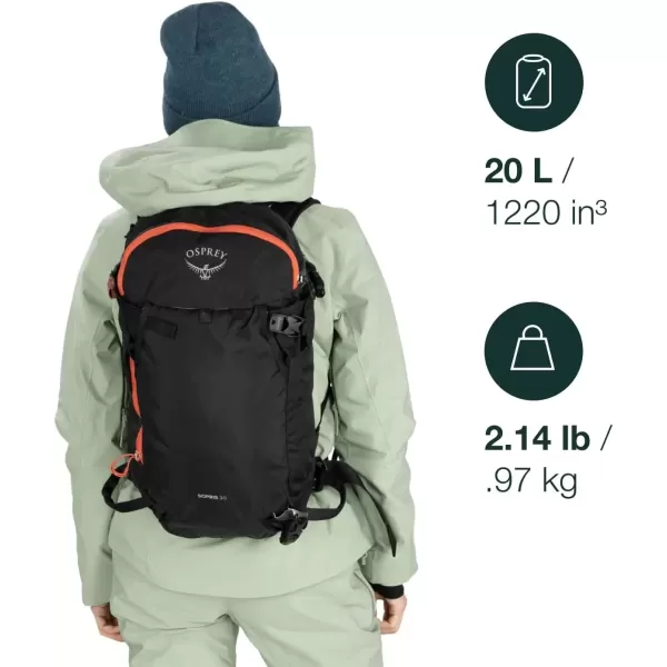 imageOsprey Sopris Pro 30L Womens Ski and Snowboard Backpack with E2 Airbag System Red MountainEmberglow Orange