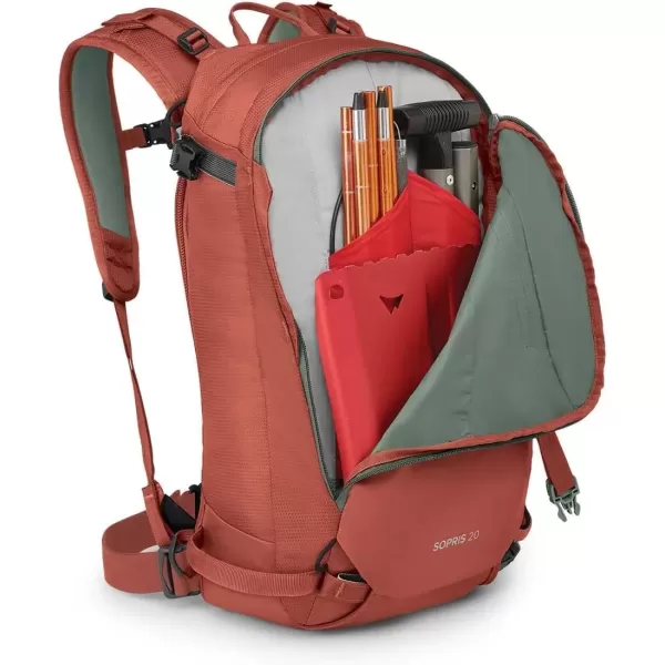 imageOsprey Sopris Pro 30L Womens Ski and Snowboard Backpack with E2 Airbag System Red MountainEmberglow Orange