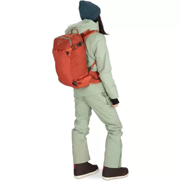 imageOsprey Sopris Pro 30L Womens Ski and Snowboard Backpack with E2 Airbag System Red MountainEmberglow Orange