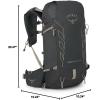 imageOsprey Tempest Velocity 20L Womens Hiking Backpack PashminaMelon WMLDark CharcoalChiru Tan