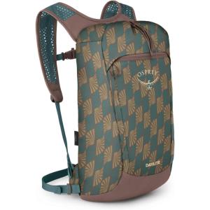 imageOsprey Daylite Cinch Backpack Seaweed GreenKazuma PrintMagma Brown