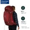 imageOsprey Aura AG 65L Womens Backpacking Backpack Tungsten Grey WMLBerry Sorbet Red