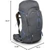 imageOsprey Aura AG 65L Womens Backpacking Backpack Tungsten Grey WMLTungsten Grey