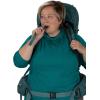imageOsprey Renn 65L Womens Backpacking Backpack Dark CharcoalGray Wolf Extended FitCascade BlueMelon Orange