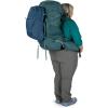 imageOsprey Renn 65L Womens Backpacking Backpack Dark CharcoalGray Wolf Extended FitCascade BlueMelon Orange