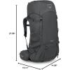 imageOsprey Renn 65L Womens Backpacking Backpack Dark CharcoalGray Wolf Extended FitDark CharcoalGray Wolf