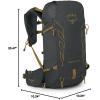 imageOsprey Talon Velocity 20L Mens Hiking Backpack White LXLDark CharcoalTumbleweed Yellow