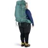 imageOsprey Viva 65L Womens Backpacking Backpack Tunnel Vision Grey Extended FitSucculent Green