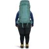 imageOsprey Viva 65L Womens Backpacking Backpack Tunnel Vision Grey Extended FitSucculent Green