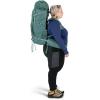 imageOsprey Viva 65L Womens Backpacking Backpack Tunnel Vision Grey Extended FitSucculent Green